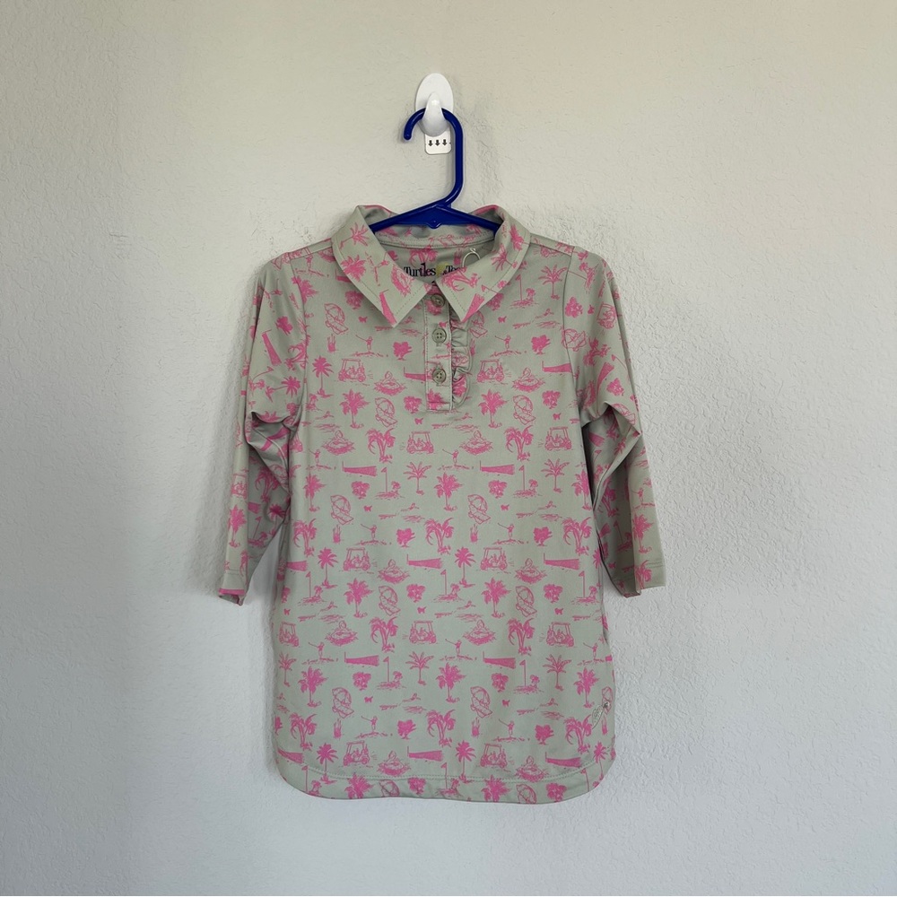 Turtle & Tees Devon Dress with Golf Print size 2T